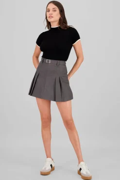 Shasa Pleated Skirt with Belt