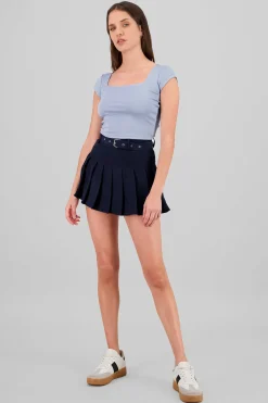 Shasa Pleated Skirt with Belt