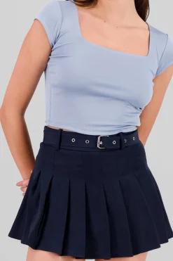 Shasa Pleated Skirt with Belt