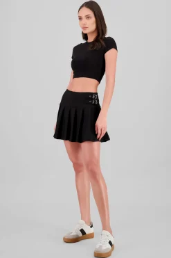Shasa Pleated Skirt with Belts