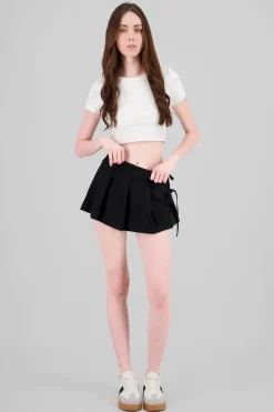 Shasa Pleated Skirt with Bows