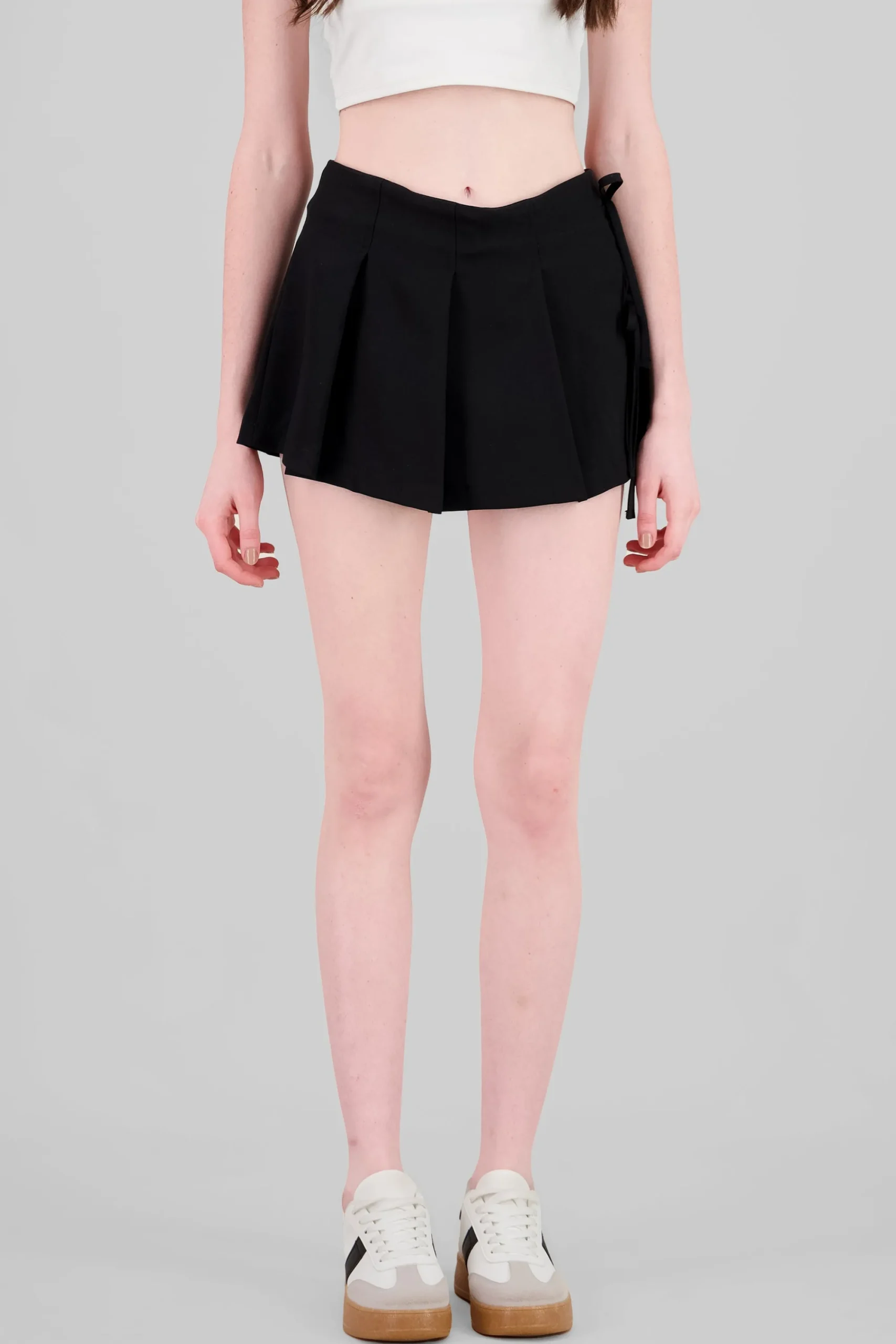 Shasa Pleated Skirt with Bows