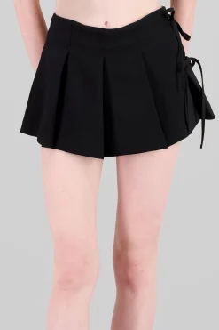 Shasa Pleated Skirt with Bows