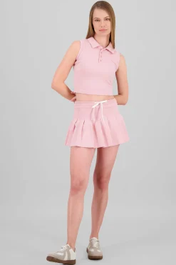 Shasa Pleated Skirt with Drawstring