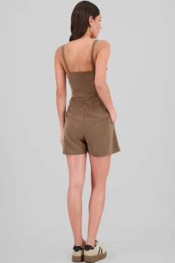 Shasa Pleated Tailored Romper