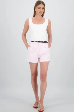 Shasa Pleats Shorts with Belt