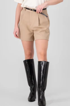 Shasa Pleats Shorts with Belt