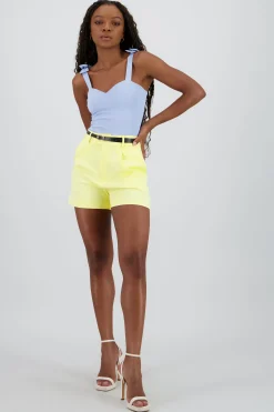 Shasa Pleats Shorts with Belt