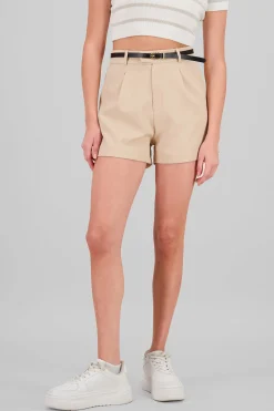 Shasa Pleats Shorts with Belt