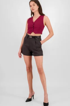 Shasa Pleats Shorts with Belt