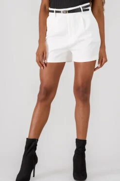 Shasa Pleats Shorts with Belt