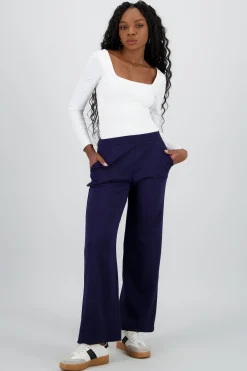 Shasa Pocket Detail Wide Leg Pants