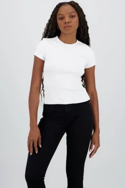 Shasa Pointelle Short Sleeve Top