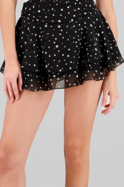 Shasa Polka Dot Chiffon Skirt
