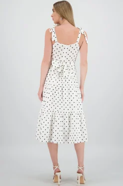 Shasa Polka Dot Maxi Dress with Detail