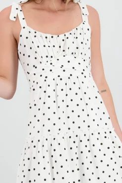 Shasa Polka Dot Maxi Dress with Detail