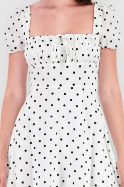 Shasa Polka Dot Printed Midi Dress