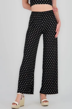 Shasa Polka Dot Textured Pants