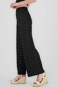 Shasa Polka Dot Textured Pants