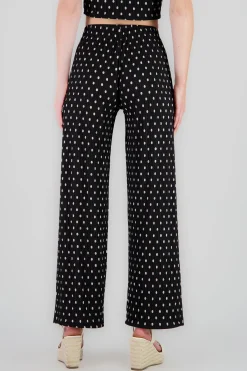 Shasa Polka Dot Textured Pants