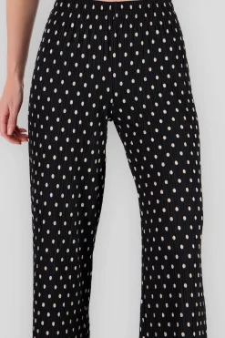 Shasa Polka Dot Textured Pants