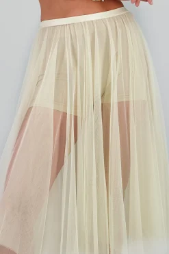 Shasa Polka Dots Mesh Midi Skirt