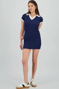 Shasa Polo Collar Mini Dress