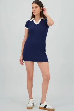 Shasa Polo Collar Mini Dress