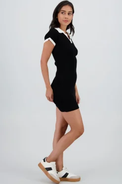 Shasa Polo Collar Mini Dress
