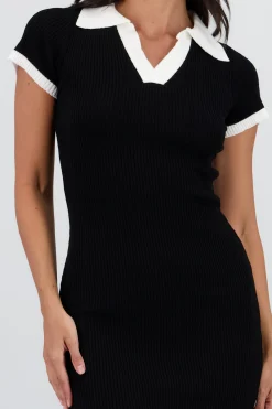 Shasa Polo Collar Mini Dress