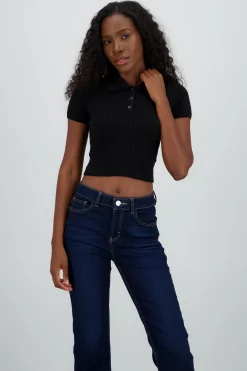 Shasa Polo Neck Knit Top