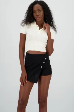 Shasa Polo Neck Knit Top
