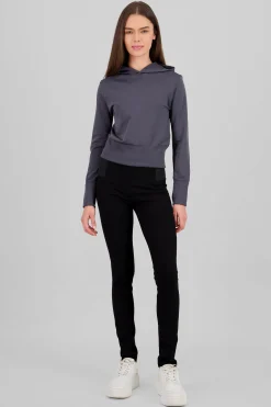 Shasa Ponti Pants with Elastic Detail