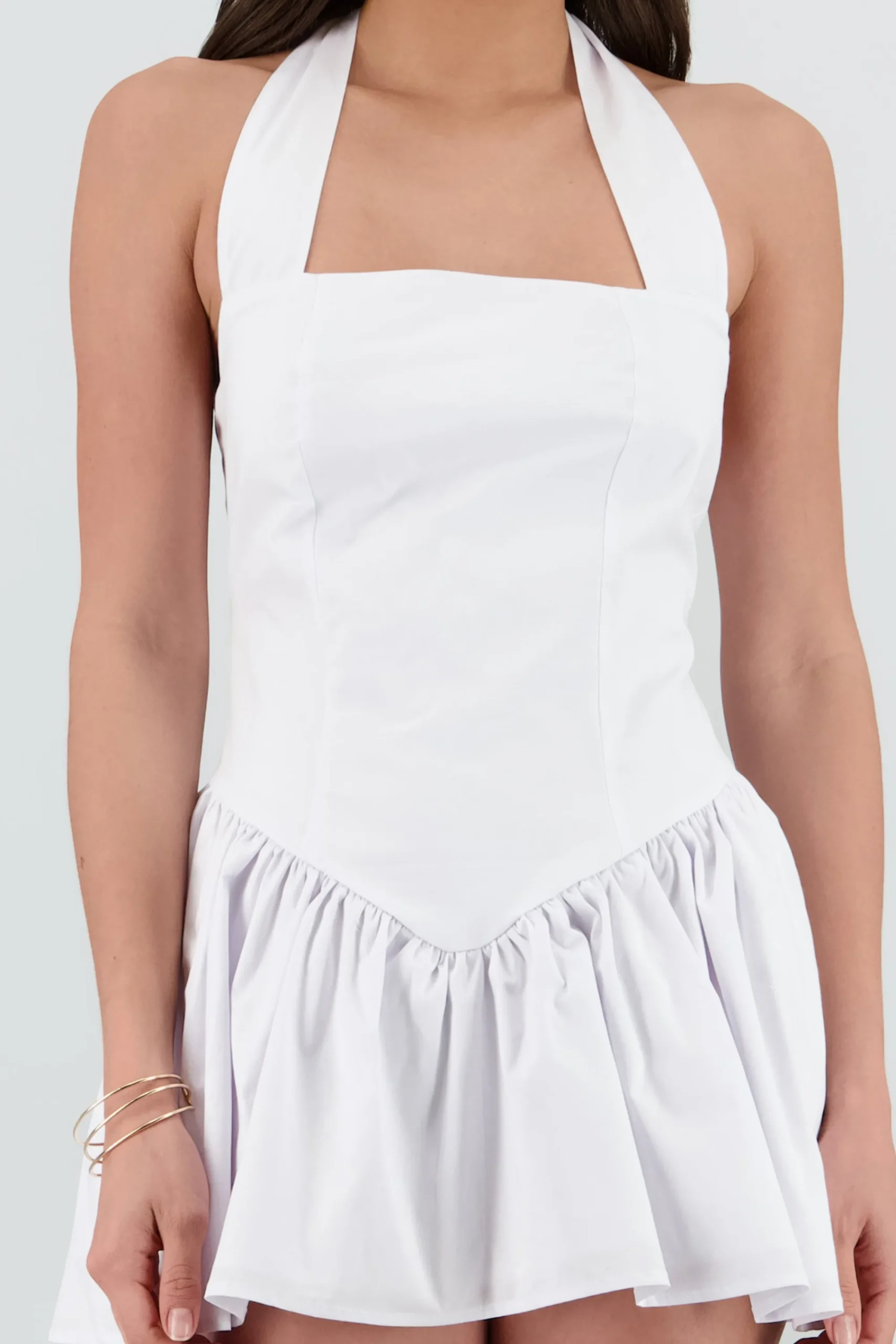 Shasa Poplin Dress with Voluminous