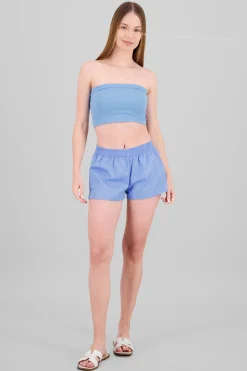 Shasa Poplin Elastic Waist Shorts