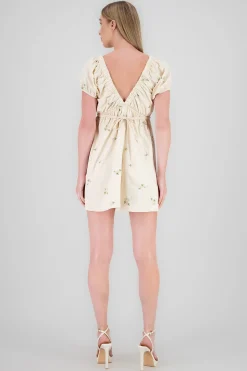 Shasa Poplin Embroidered Mini Dress