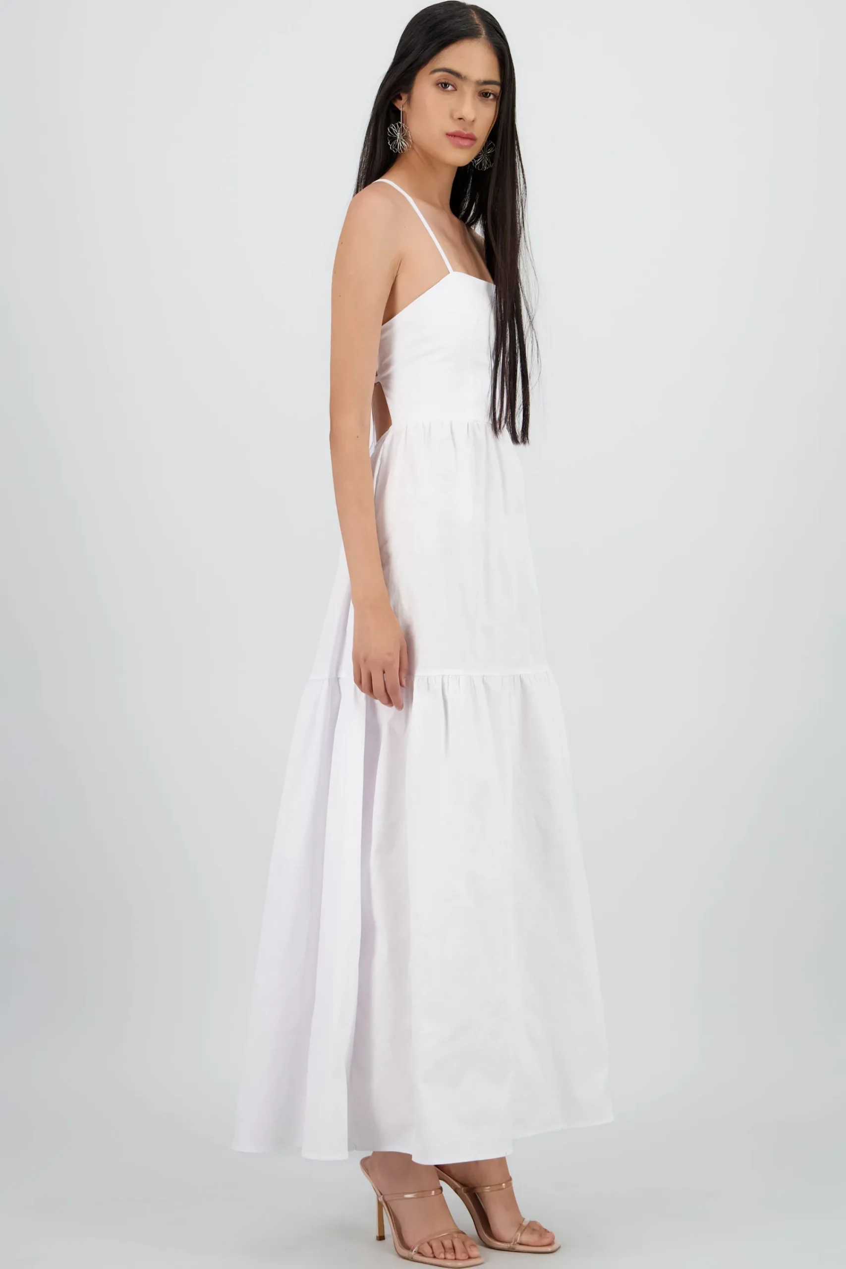 Shasa Poplin Maxi Dress with Crossed Back