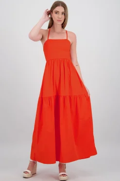 Shasa Poplin Maxi Dress with Crossed Back