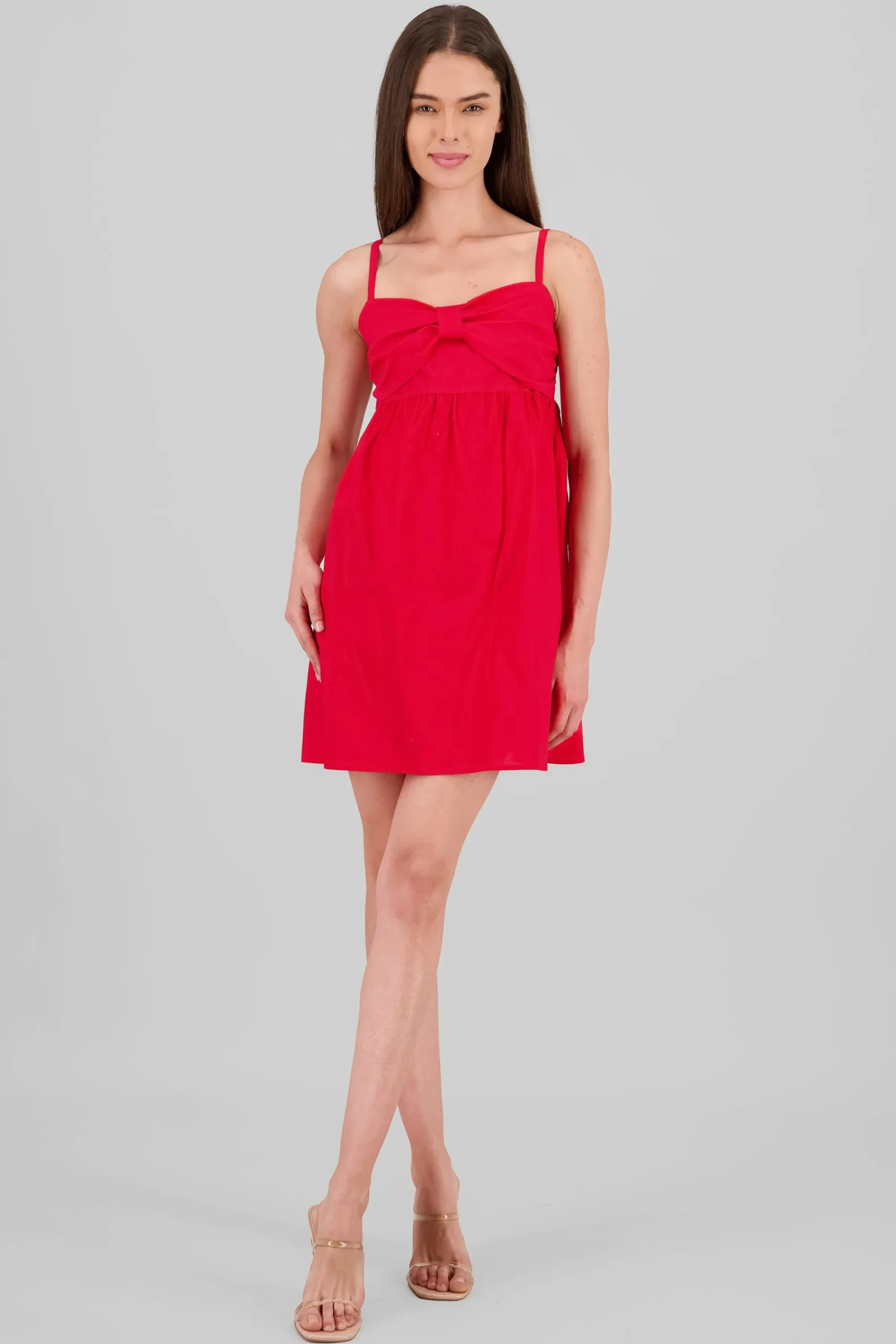 Shasa Poplin Mini Dress with Bow Detail