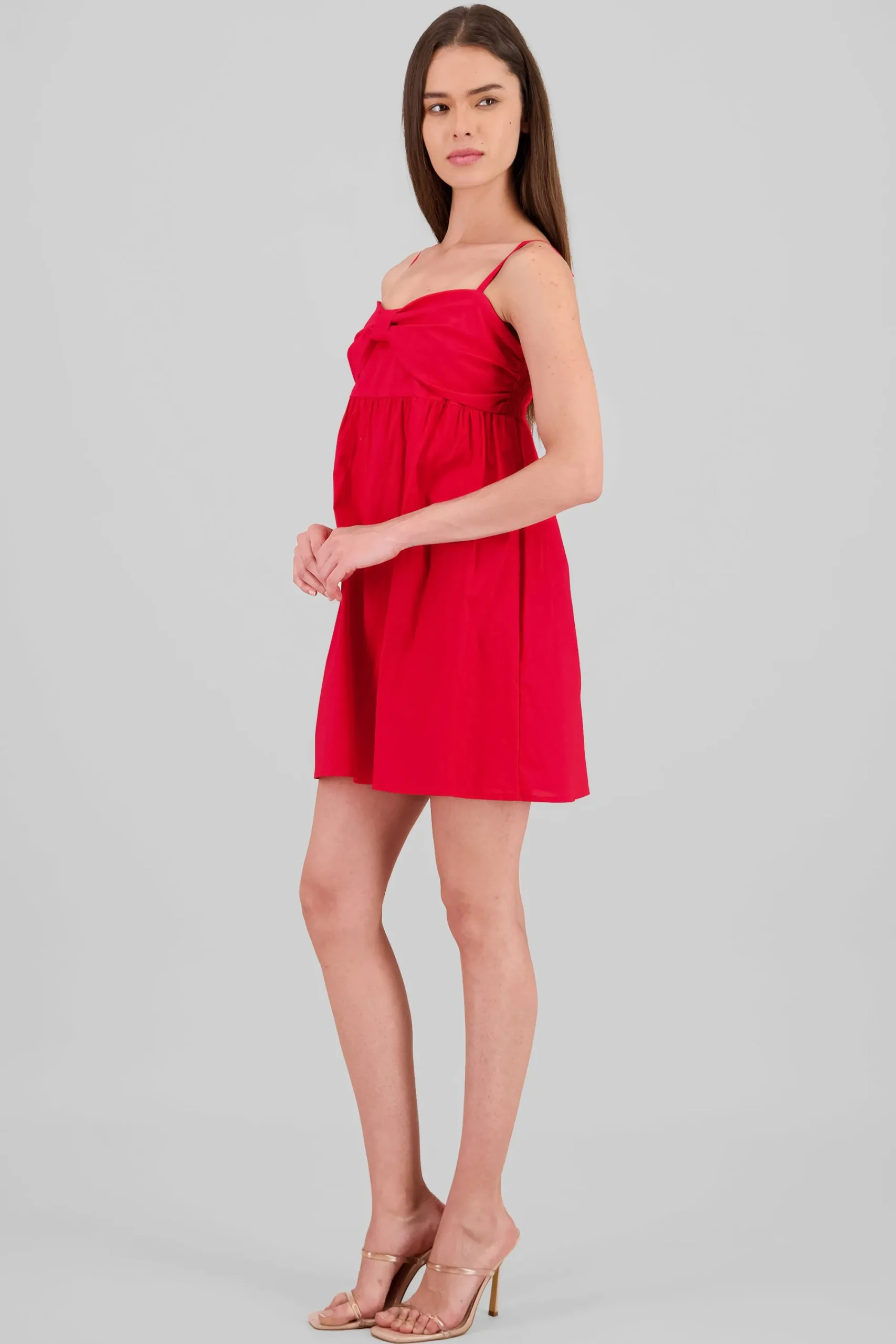 Shasa Poplin Mini Dress with Bow Detail