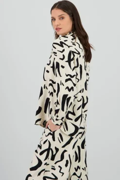 Shasa Print Detail Oversized Shirt