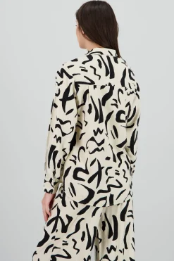 Shasa Print Detail Oversized Shirt