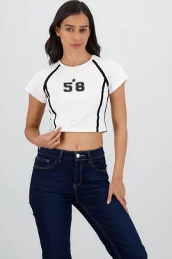 Shasa Printed Contrast T Shirt