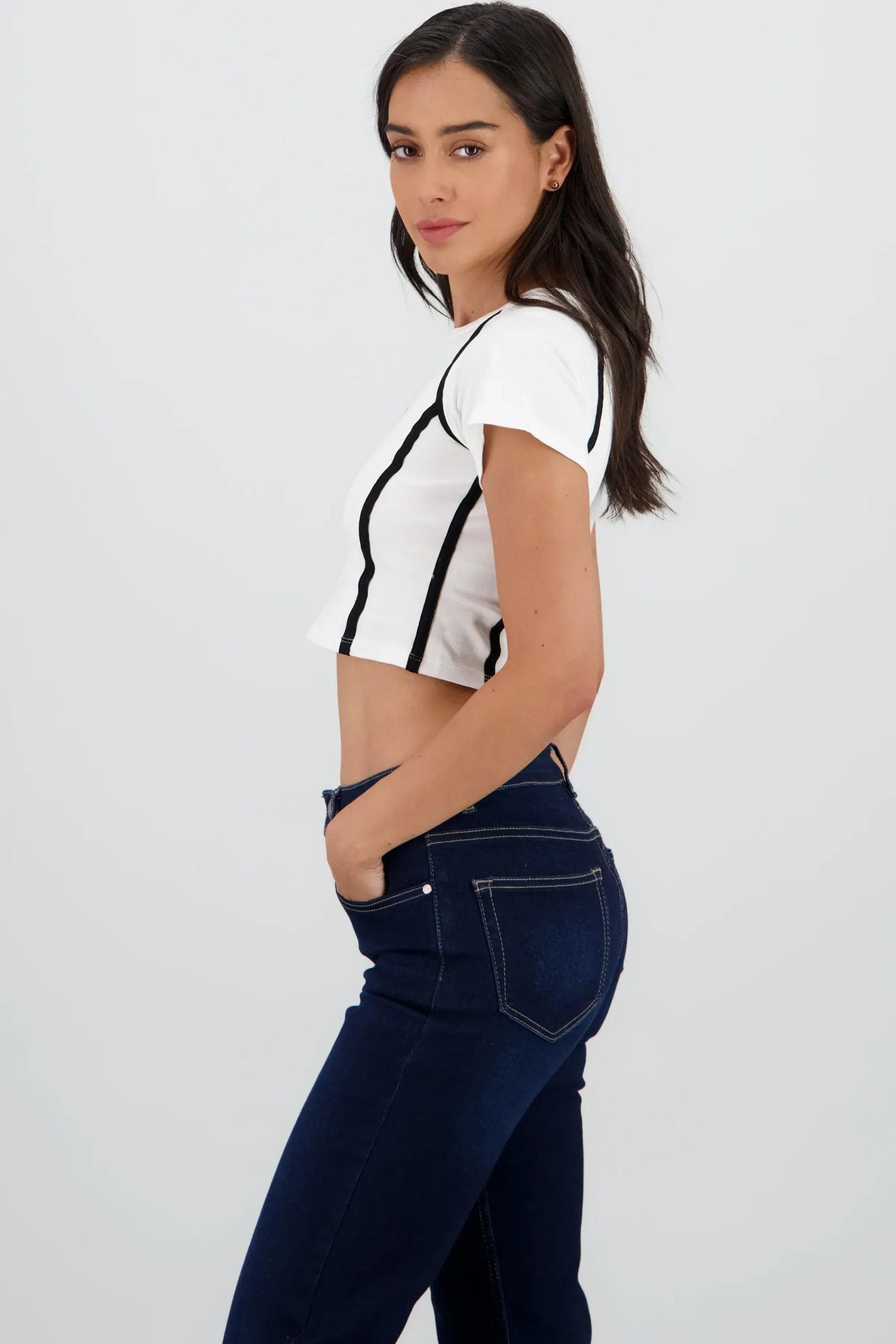 Shasa Printed Contrast T Shirt