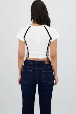 Shasa Printed Contrast T Shirt