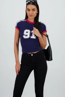 Shasa Printed Contrast Top