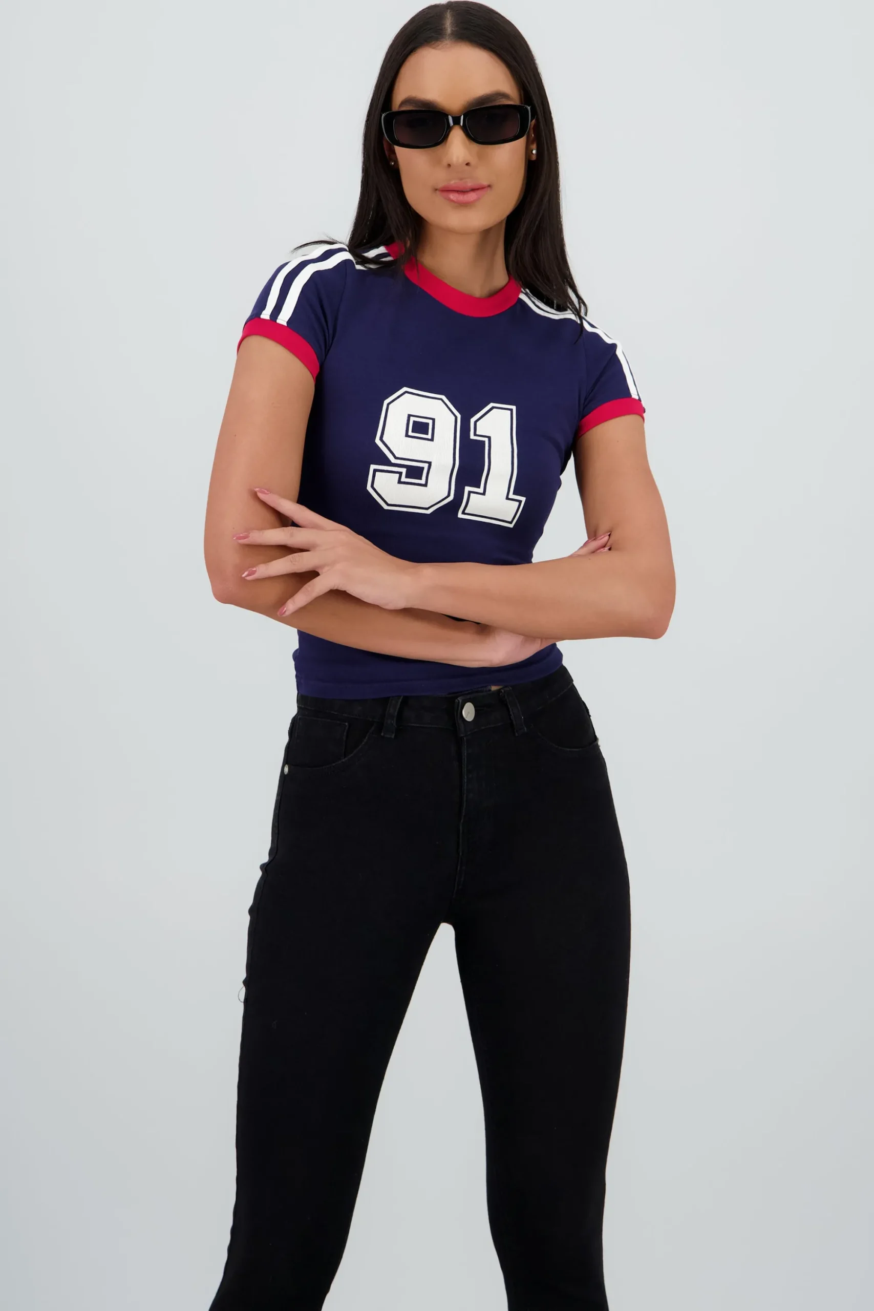 Shasa Printed Contrast Top