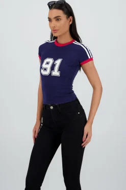 Shasa Printed Contrast Top