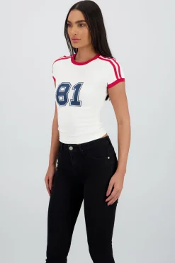 Shasa Printed Contrast Top
