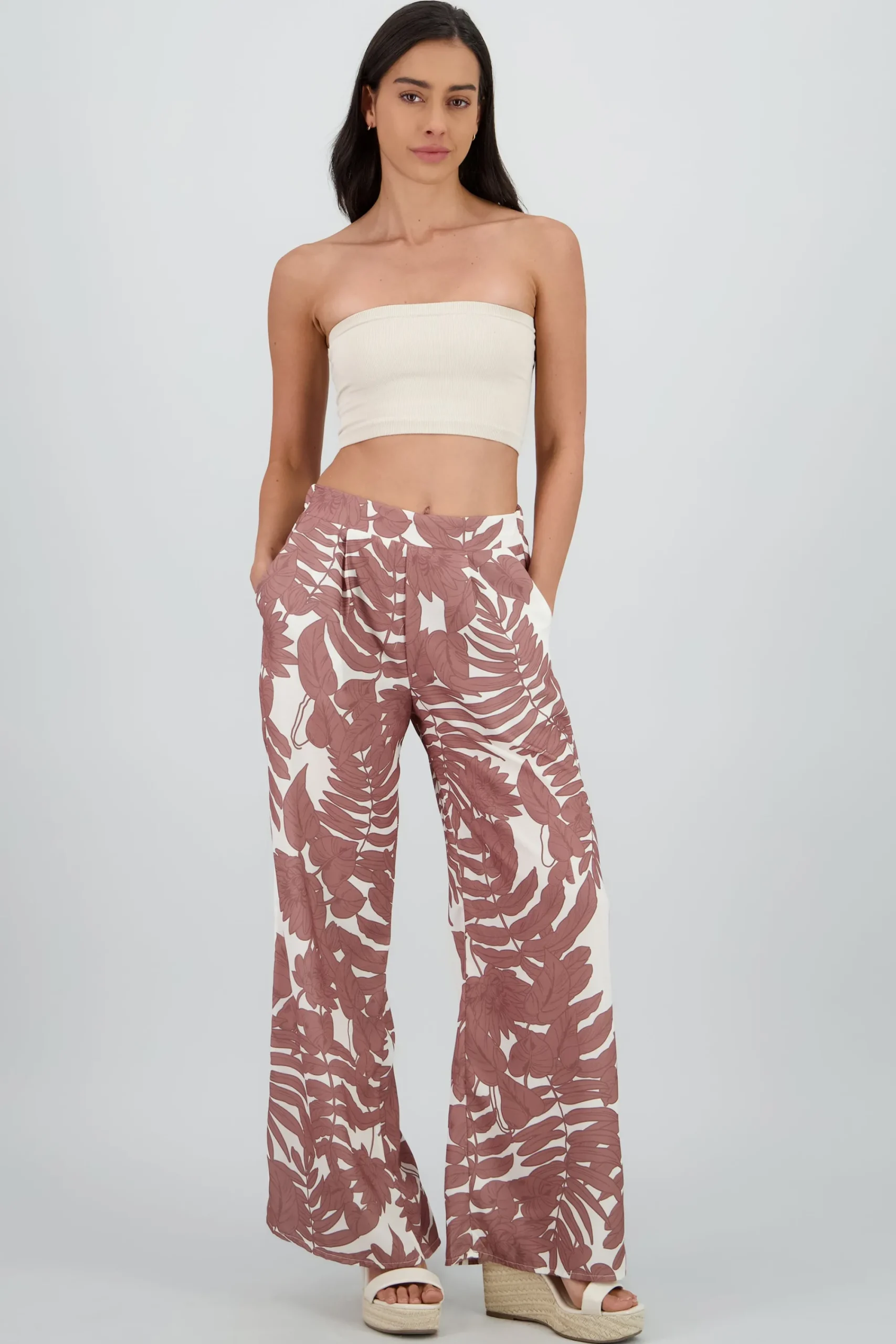 Shasa Printed Flowy Wide Leg Pants